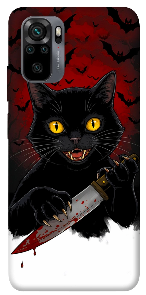 Чехол Horror lucky cat для Xiaomi Redmi Note 10
