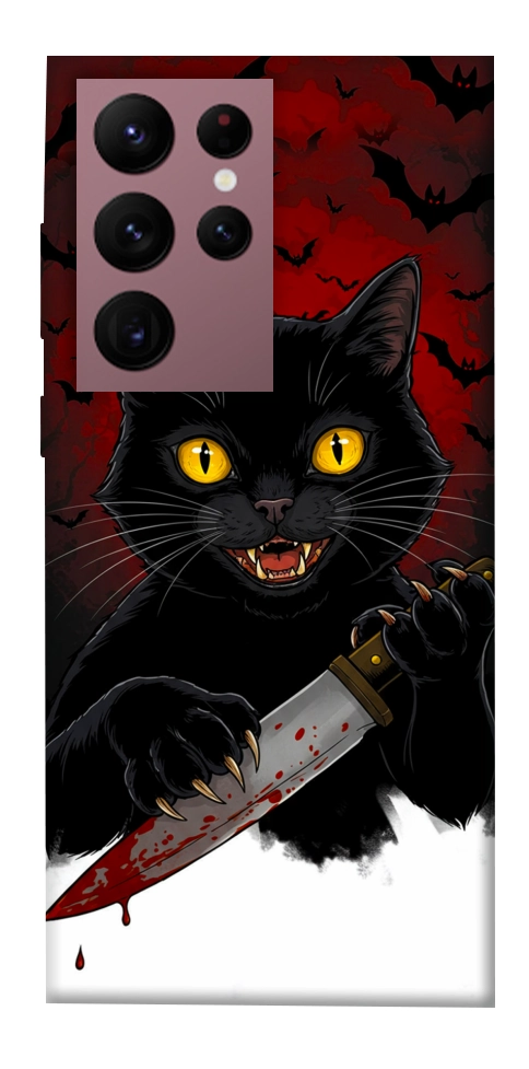 Чехол Horror lucky cat для Galaxy S22 Ultra