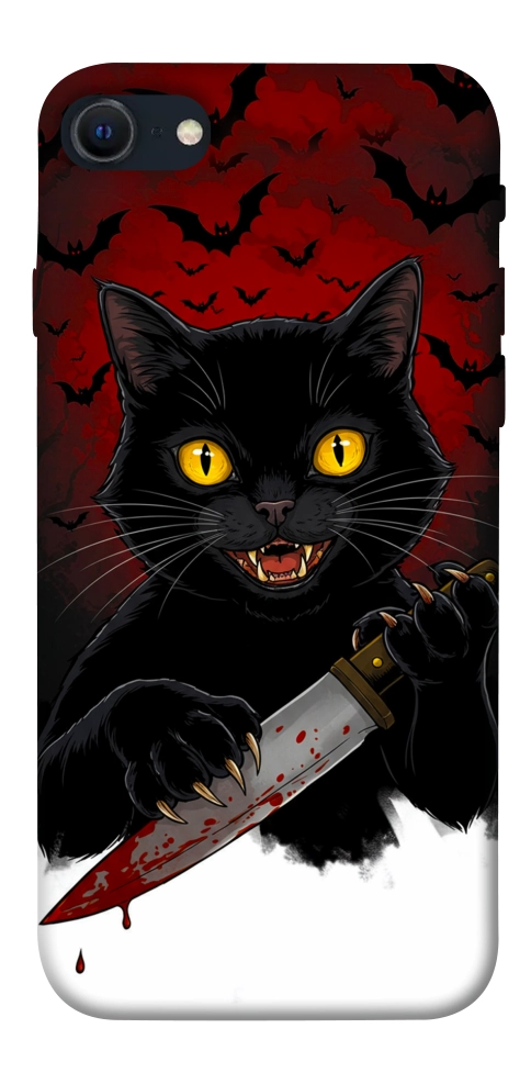 Чехол Horror lucky cat для iPhone SE (2022)