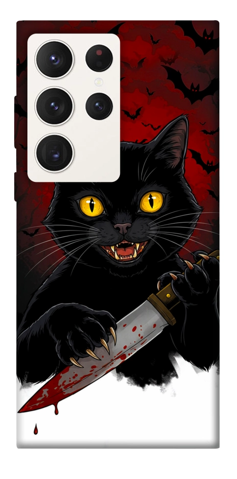 Чехол Horror lucky cat для Galaxy S23 Ultra