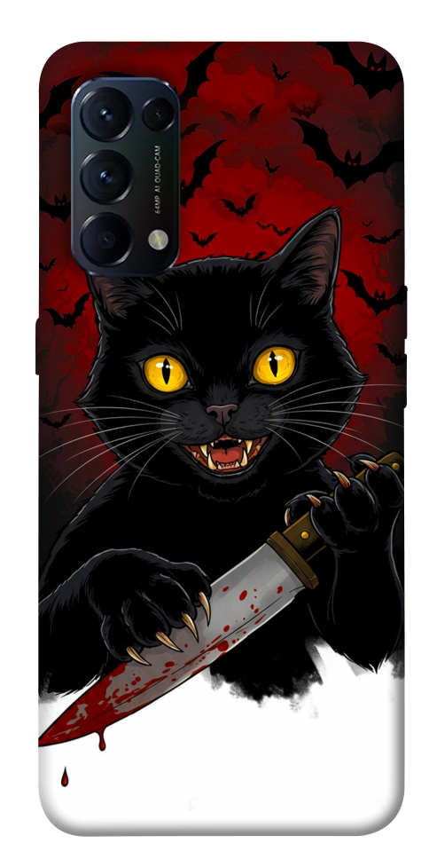 Чехол Horror lucky cat для Oppo Reno 5 4G