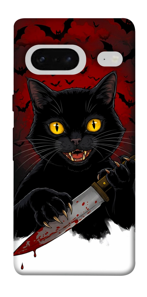 Чехол Horror lucky cat для Google Pixel 7