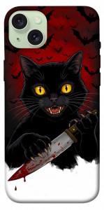 Чехол Horror lucky cat для iPhone 15 Plus