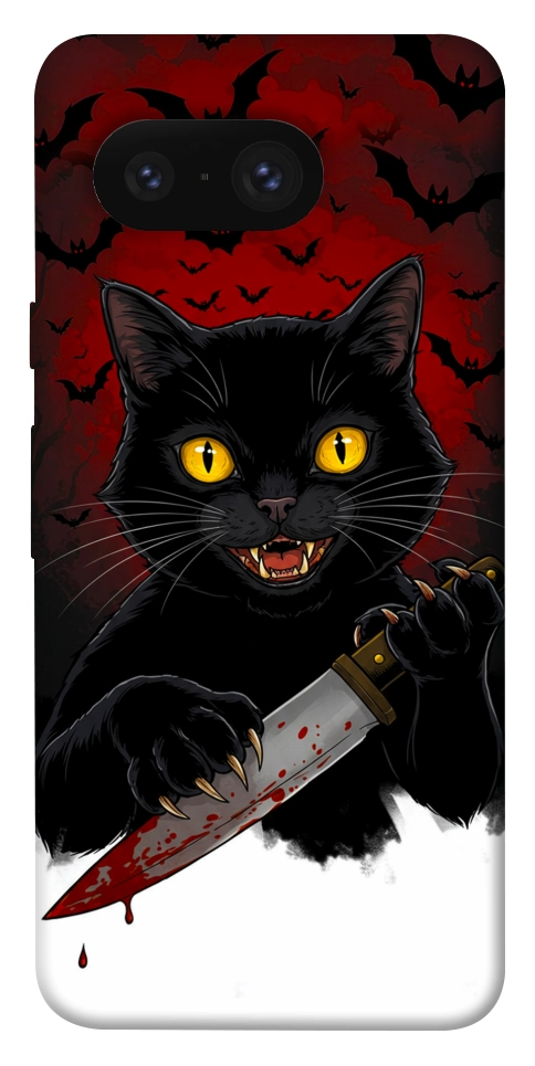 Чехол Horror lucky cat для Google Pixel 8