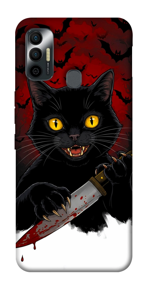 Чохол Horror lucky cat для TECNO Spark 7