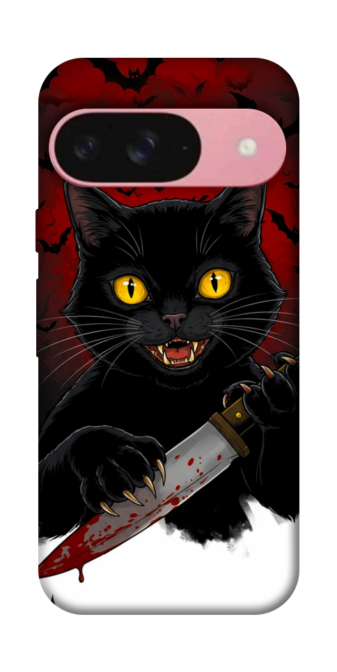 Чехол Horror lucky cat для Google Pixel 9