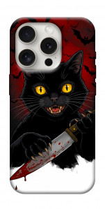 Чехол Horror lucky cat для iPhone 16 Pro Max