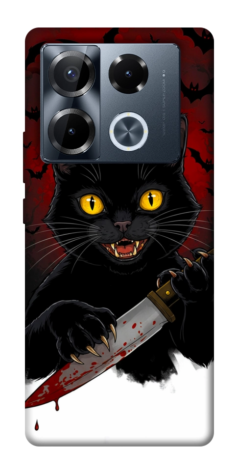 Чехол Horror lucky cat для Infinix Note 40 Pro 4G