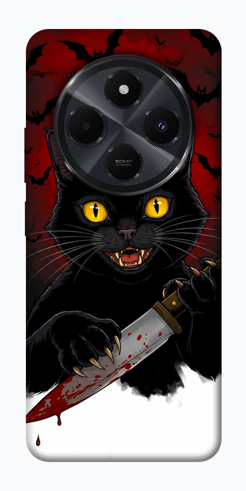 Чехол Horror lucky cat для Xiaomi Redmi 14C