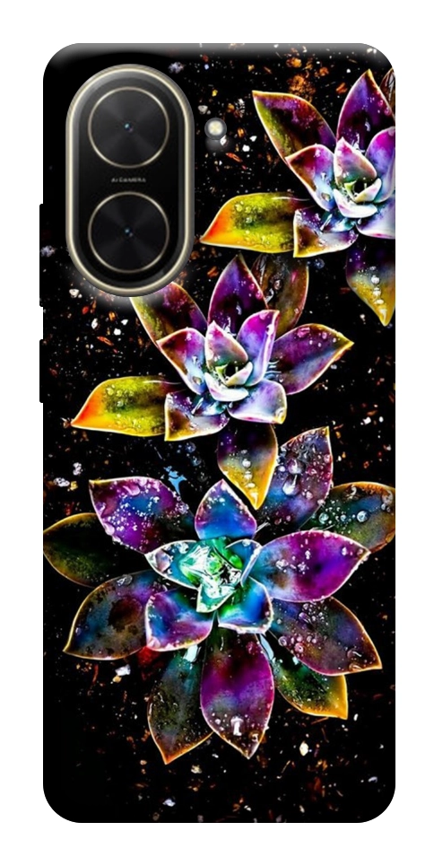 Чохол Flowers on black для Xiaomi Poco C71
