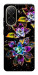 Чохол Flowers on black для Xiaomi Poco C71