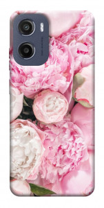 Чехол Pink peonies для Motorola Moto E15