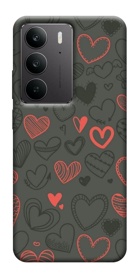 Чехол Милые сердца для Realme C75