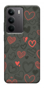 Чехол Милые сердца для Realme C75