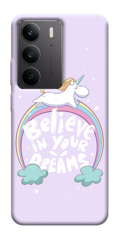 Чехол Believe in your dreams unicorn для Realme C75