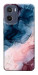 Чехол Розово-голубые разводы для Motorola Moto G05