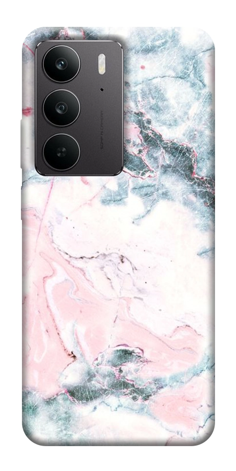 Чехол Розово-голубой мрамор для Realme C75