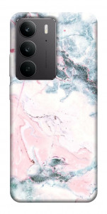 Чехол Розово-голубой мрамор для Realme C75
