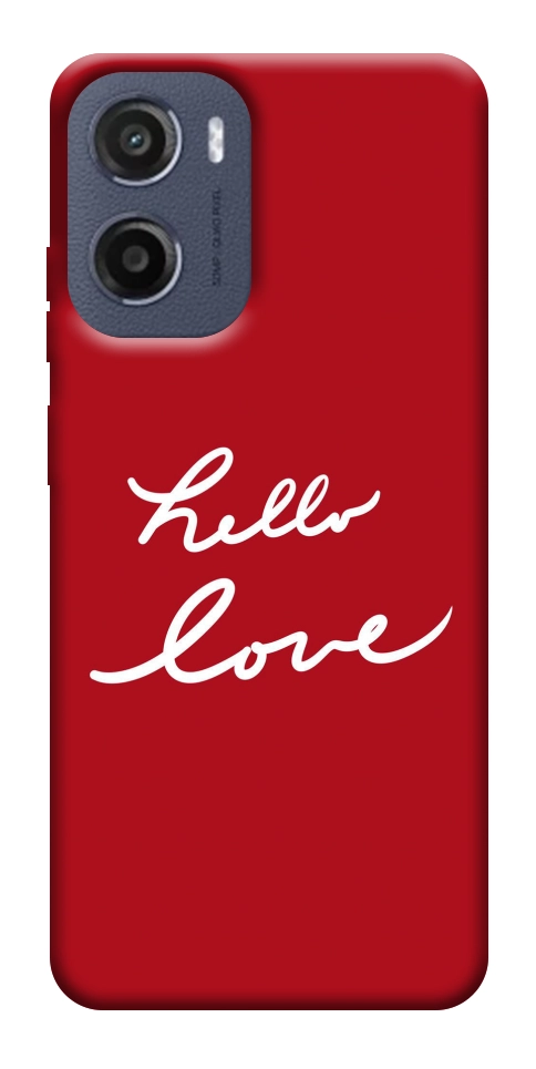 Чехол Hello love для Motorola Moto E15