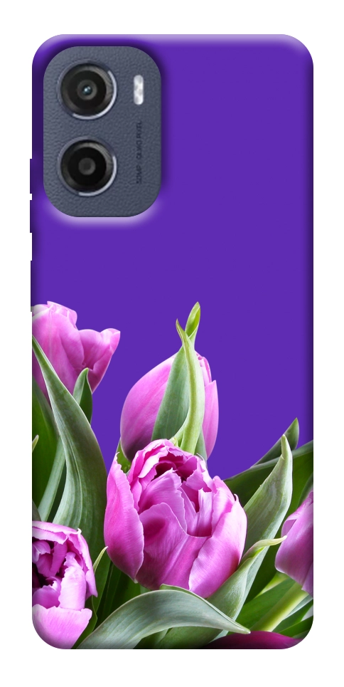 Чехол Тюльпаны для Motorola Moto E15