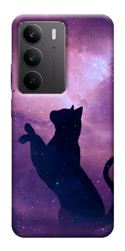 Чехол Кот и бабочка для Realme C75