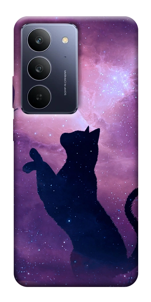 Чехол Кот и бабочка для Realme C75x