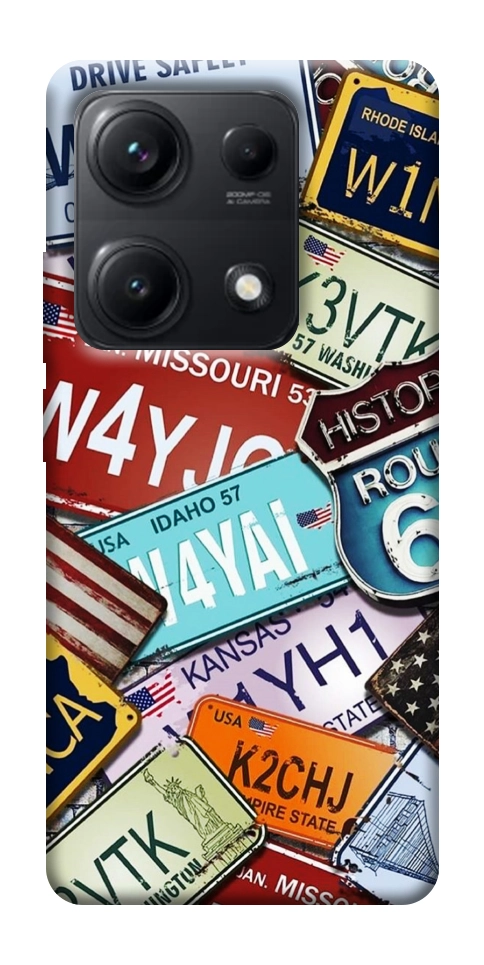 Чехол License plate для Xiaomi Redmi Note 14S