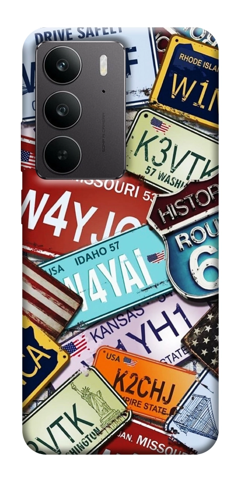 Чехол License plate для Realme C75
