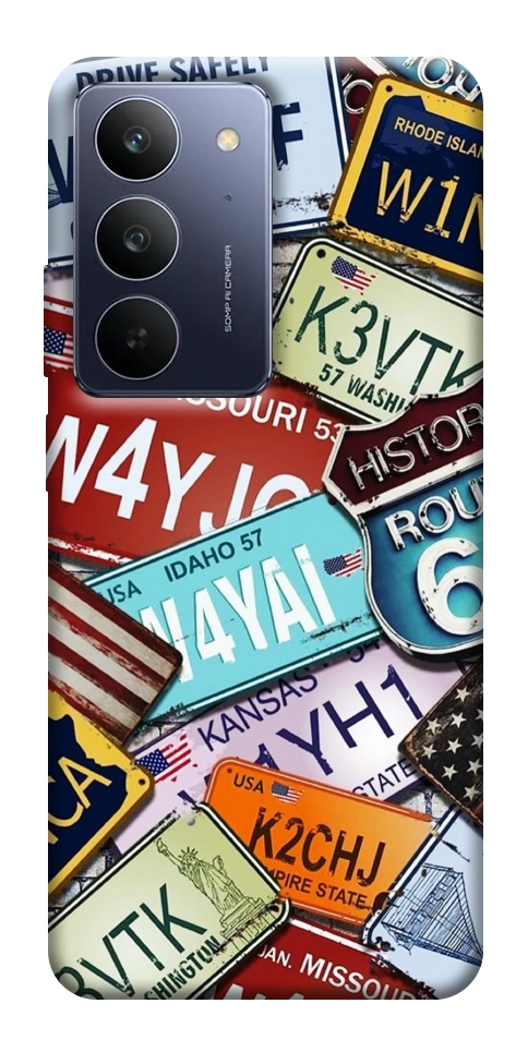 Чехол License plate для Realme C75x