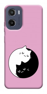 Чехол Коты инь-янь для Motorola Moto E15