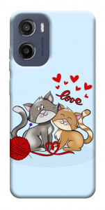 Чехол Два кота Love для Motorola Moto E15