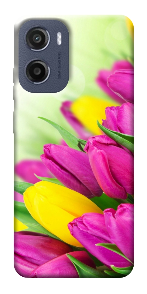 Чохол Барвисті тюльпани для Motorola Moto E15