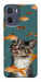 Чехол Cat with fish для Motorola Moto G05