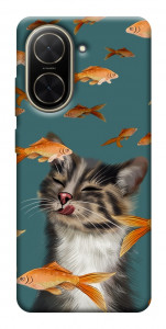 Чохол Cat with fish для Xiaomi Poco C71
