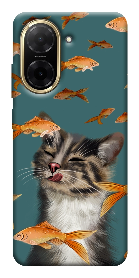 Чохол Cat with fish для Xiaomi Redmi A5