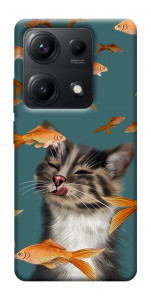 Чехол Cat with fish для Xiaomi Redmi Note 14S