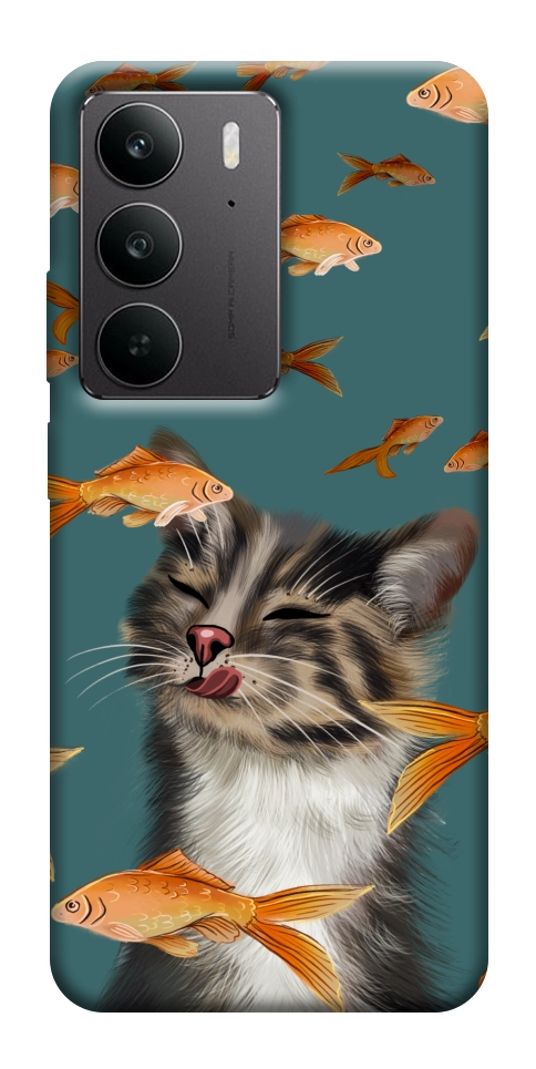Чехол Cat with fish для Realme C75