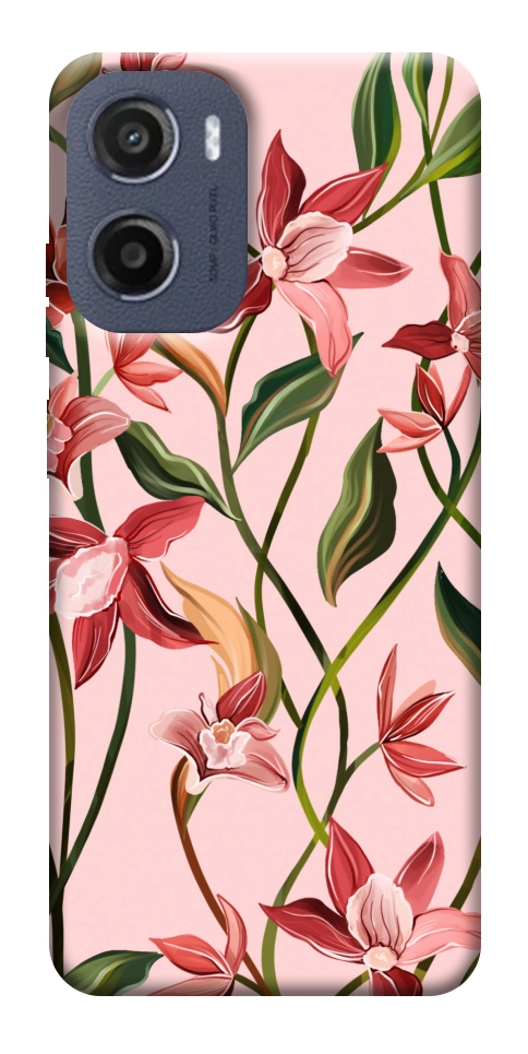 Чехол Floral motifs для Motorola Moto E15