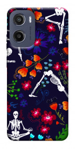 Чехол Yoga skeletons для Motorola Moto E15