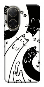 Чохол Чорно-білі коти для Xiaomi Poco C71