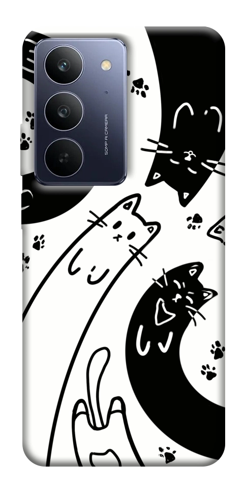 Чехол Черно-белые коты для Realme C75x