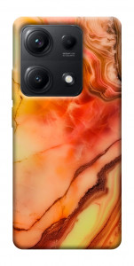Чехол Красный коралл мрамор для Xiaomi Redmi Note 14S