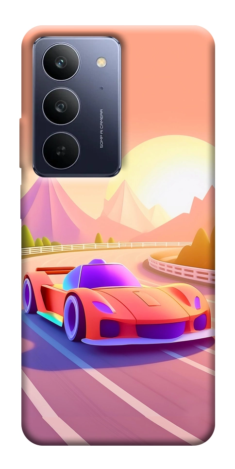 Чехол Машинка на закате для Realme C75x