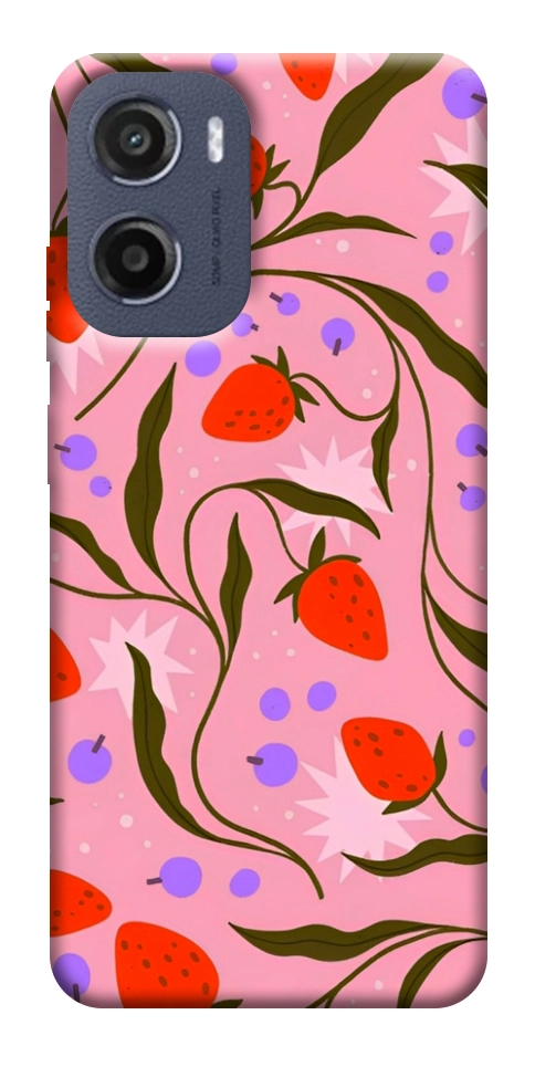 Чехол Strawberry pink для Motorola Moto E15