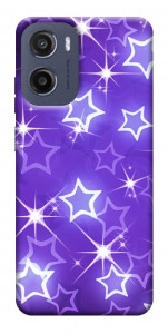 Чехол Purple sparkles для Motorola Moto E15
