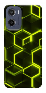 Чехол Neon hexagon для Motorola Moto E15