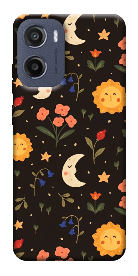 Чехол Полевые цветы для Motorola Moto E15