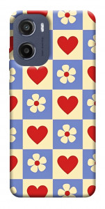 Чехол Сердечки-цветочки для Motorola Moto G05