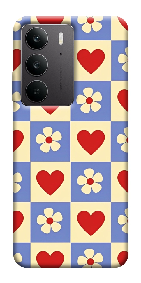 Чехол Сердечки-цветочки для Realme C75