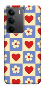 Чехол Сердечки-цветочки для Realme C75
